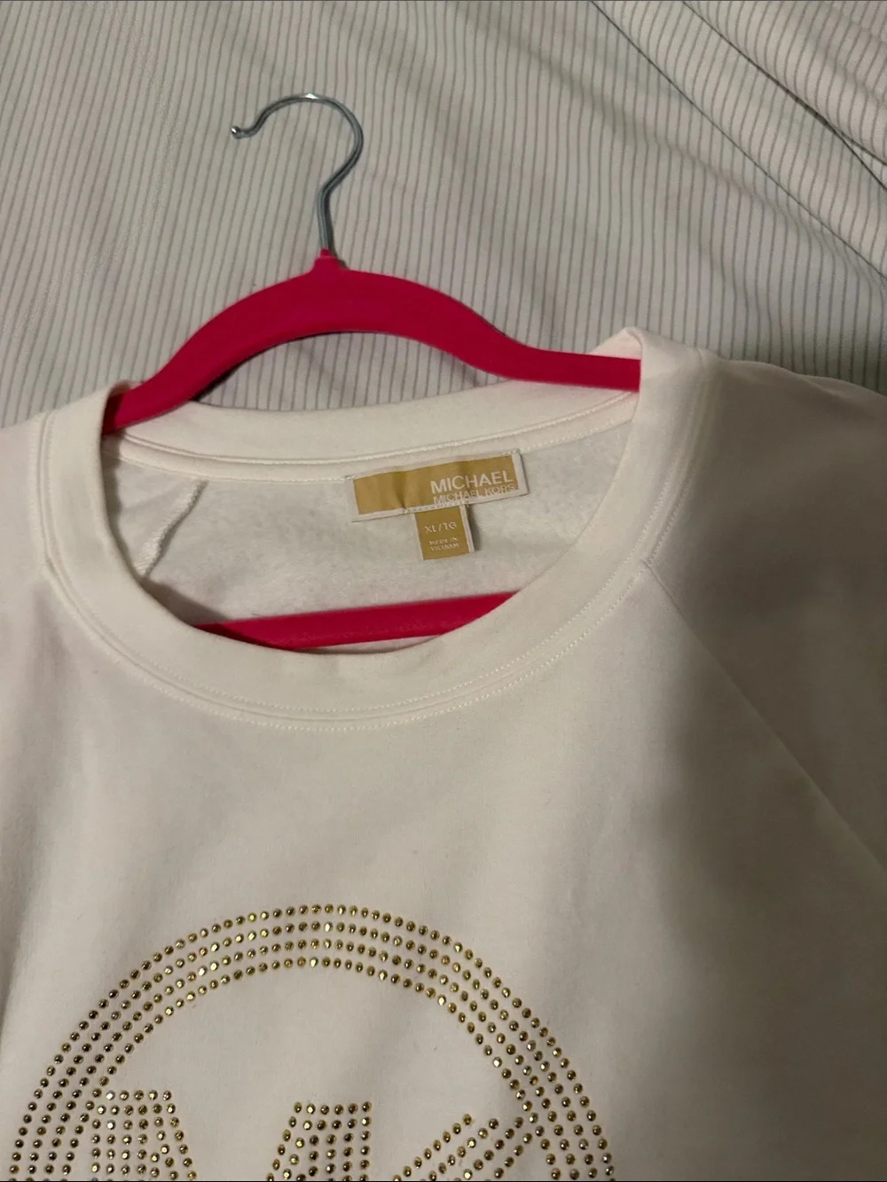 Michael Kors sweater mix crop top at the bottom of it